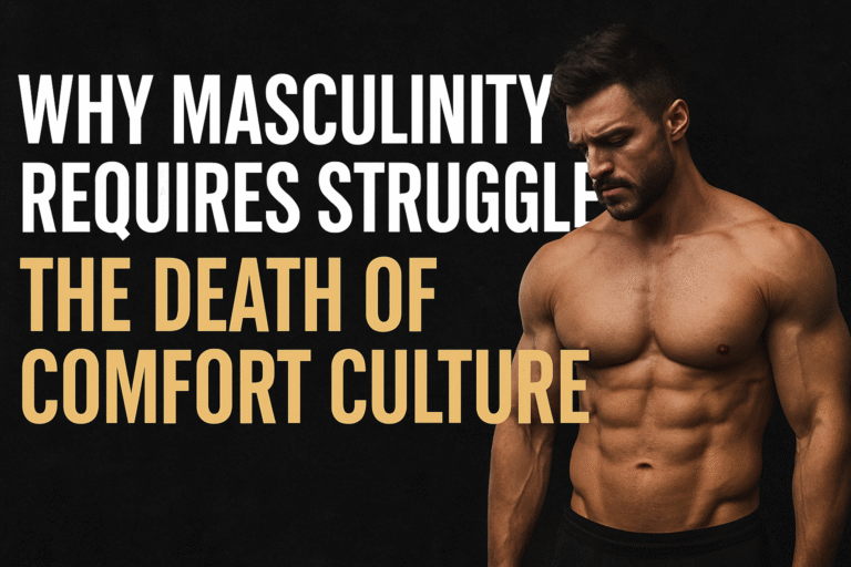man reflecting on masculinity requires struggle