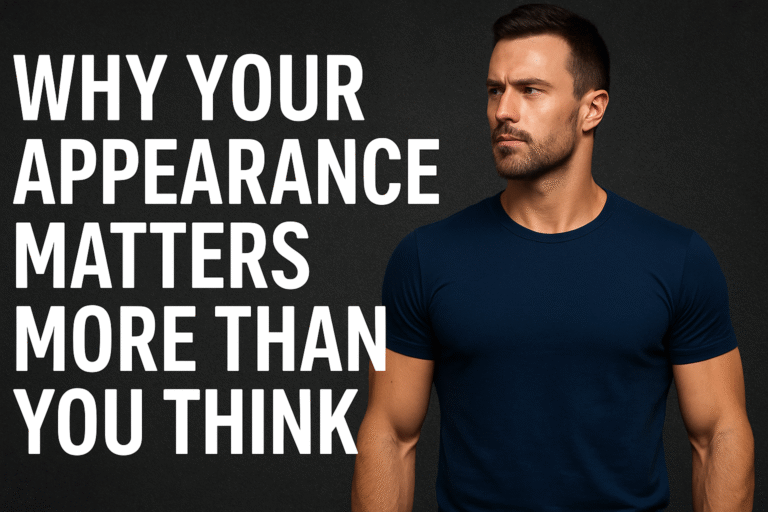 man in fitted t shirt know the importance of mens appearence
