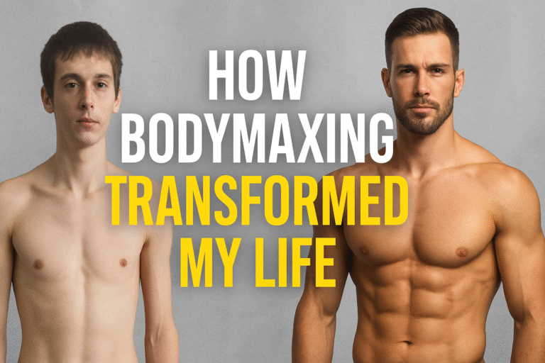skinny guy transformed to a athletic guy via bodymaxing