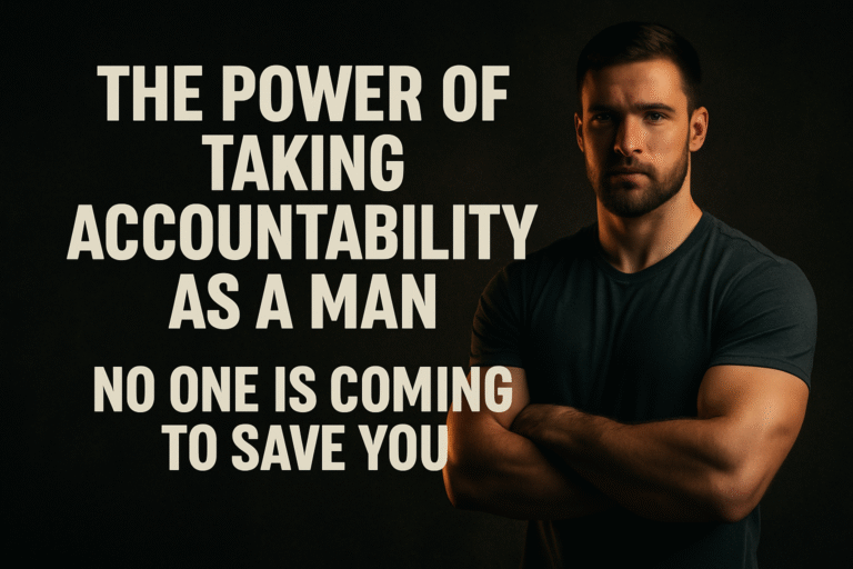 man standing taking accountability