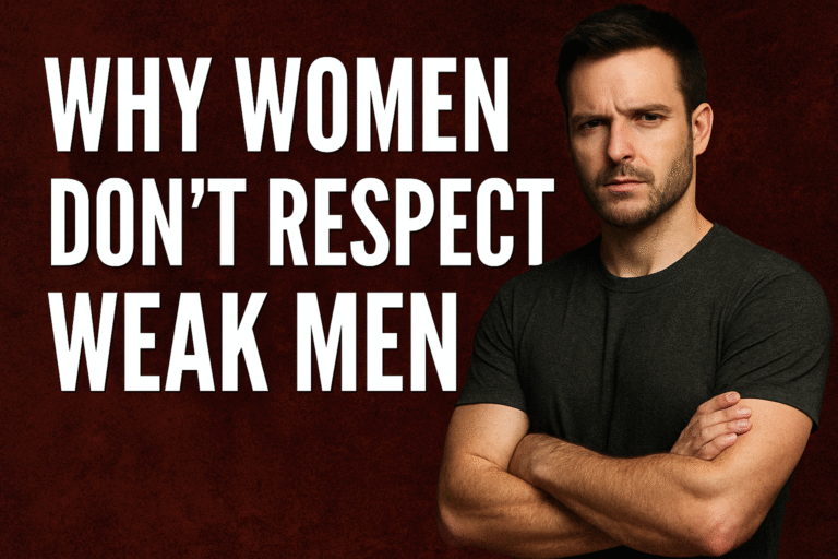 man standing crossed armed thinking about why women don't respect weak men