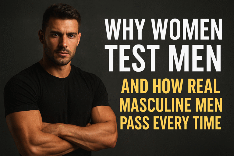 why women test men and how real masculine men pass every time poster